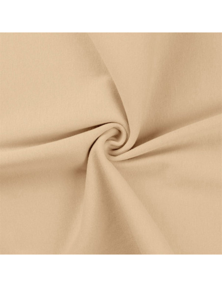 Rippstrick-Jersey-Stoff - Champagner