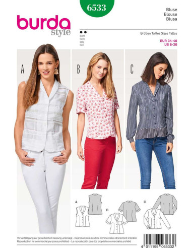 Blusenmuster - Burda 6533