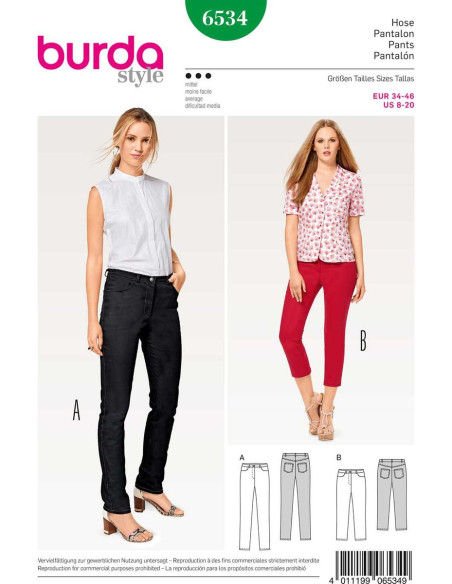 Hosenmuster - Burda 6534