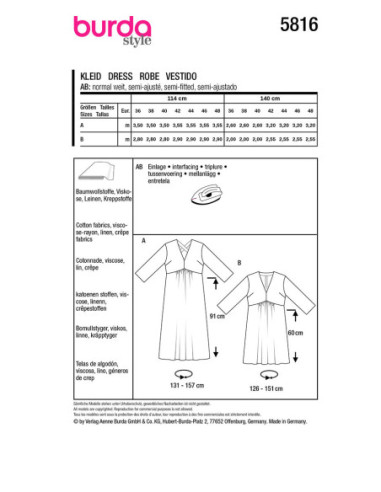 Kleidmuster - Burda 5816