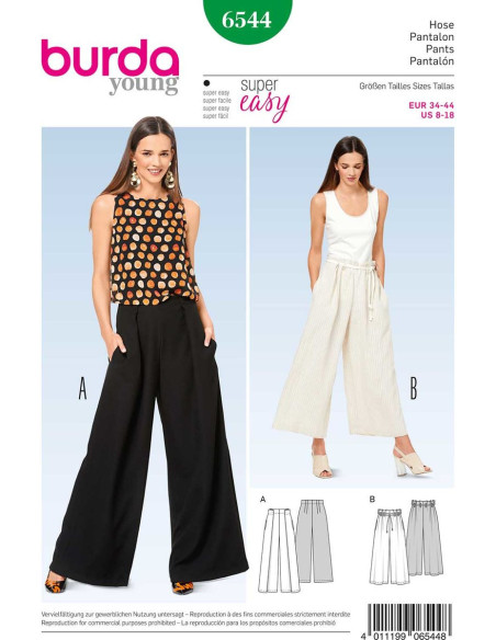 Hosenmuster - Burda 6544