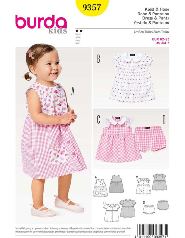Kleid- und Hosenschnittmuster - Burda 9357