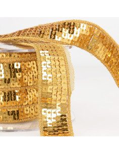 Paillettenband - Dunkelgold