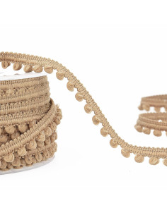 Mini-Pompons-Borte - Beige