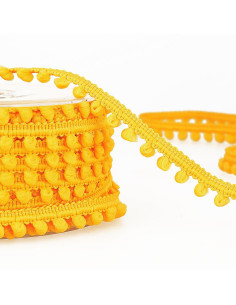 Mini-Pompons-Borte - Gelb