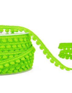 Mini-Pompons-Borte - Apfelgrün
