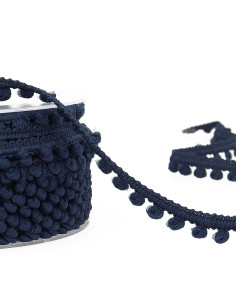 Mini-Pompons-Borte - Marineblau
