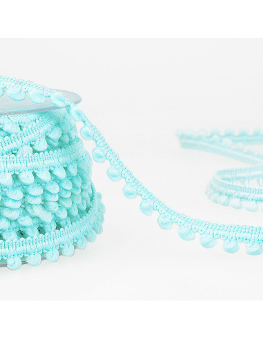 Mini-Pompons-Borte - Himmelblau