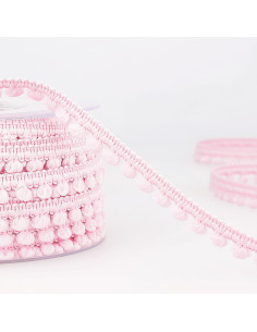 Mini-Pompons-Borte - Hellrosa