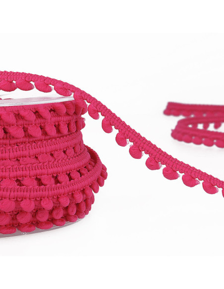 Mini-Pompon-Borte - Fuchsia