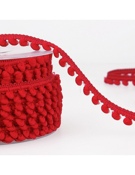 Mini-Pompons-Borte - Rot