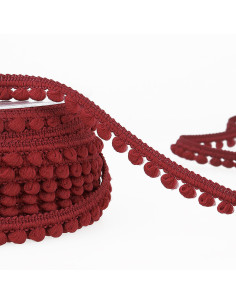 Mini-Pompons-Borte - Bordeaux