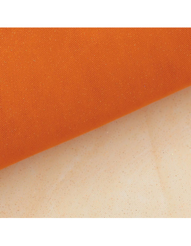 Glitzer-Tüll - Orange