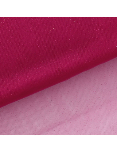 Glitzer-Tüll - Fuchsia