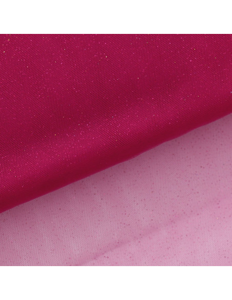 Glitzer-Tüll - Fuchsia