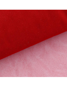 Glitzer-Tüll - Rot