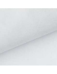 Glitzer-Tüll - Weiß