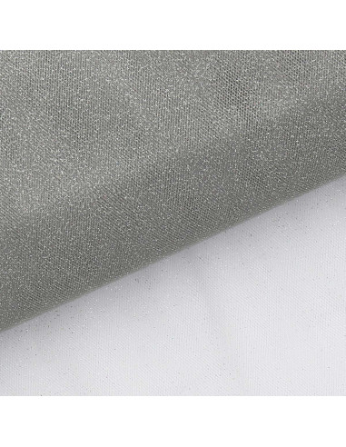 Glitzer-Tüll - Silber