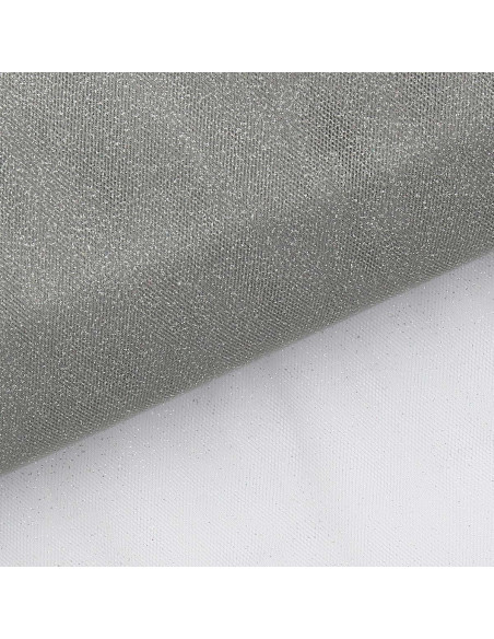 Glitzer-Tüll - Silber