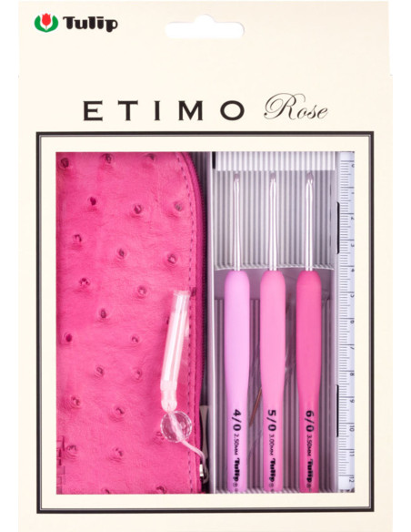 Etimo Rose Tulip Häkelnadel-Set mit 3 Häkelnadeln