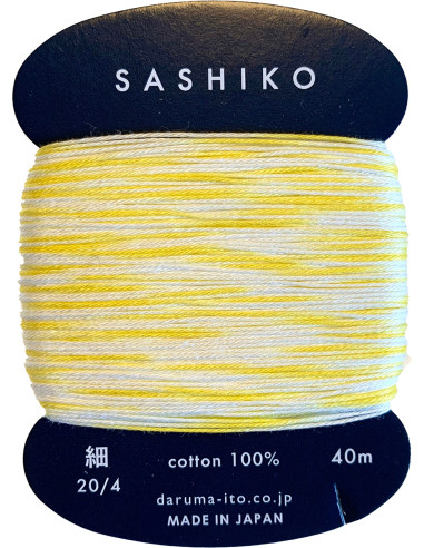 Daruma Kasuri Sashiko-Garn mehrfarbig 2 Farben 40 m