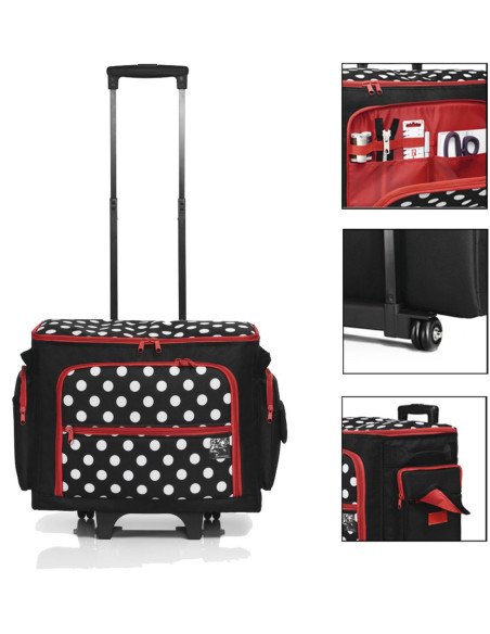 Trolley-Koffer für Nähmaschine - Polka Dots