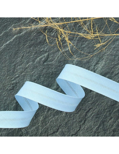 Schrägband aus Poly-Baumwollgewebe - Zuckerblau
