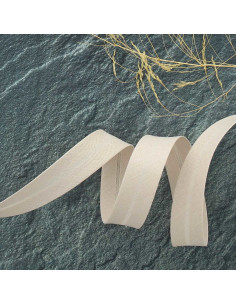 Schrägband aus Poly-Baumwolle - Beige