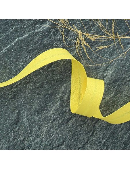 Biais tout textile polycoton - Jaune soleil