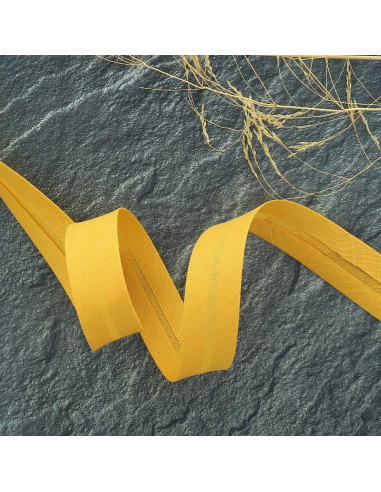 Biais tout textile polycoton - Jaune orangé
