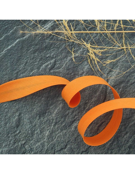 Schrägband aus Poly-Baumwolle - Orange