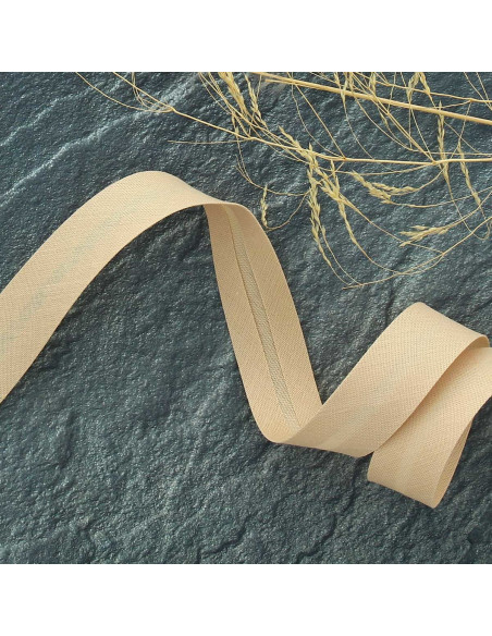 Schrägband aus Polycotton - Beige Kaschmir