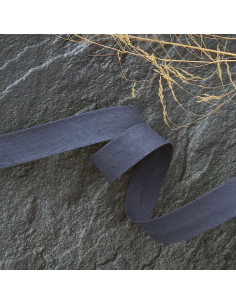 Schrägband aus Poly-Baumwolle - Dunkelgrau