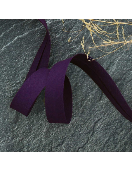 Biais tout textile polycoton - Violet foncé