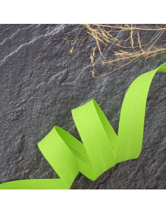 Biais tout textile polycoton - Vert acidulé