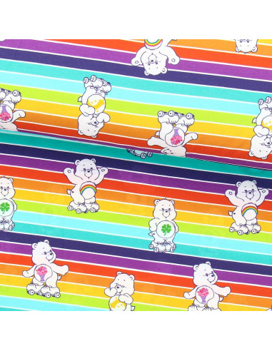 Jersey-Stoff Glücksbärchis - Regenbogen