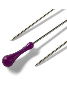 Stecknadeln mit violettem Griff 2