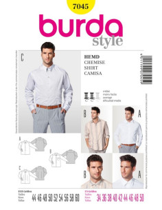Herrenhemd Schnittmuster - Burda 7045