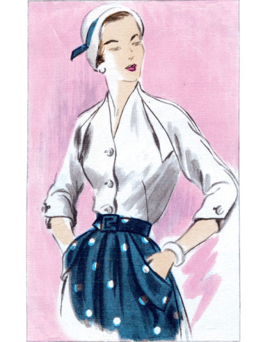Blusen-, Rock- und Gürtelmuster - Vogue 1863