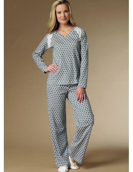 Bademantel, Oberteil, Nachthemd und Hose Schnittmuster - Butterick 6428