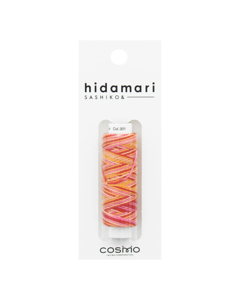 Fil sashiko multicolore hidamari Lecien Cosmo 30 m