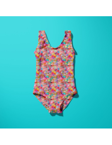 Lycra-Badeanzugstoff - Gummystar rosa und violett