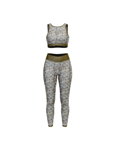 Lycra-Badeanzugstoff - Sissi Grau und Gold