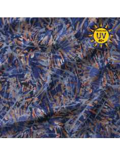 Lycra-Badeanzugstoff - Fizyle Blau und Orange