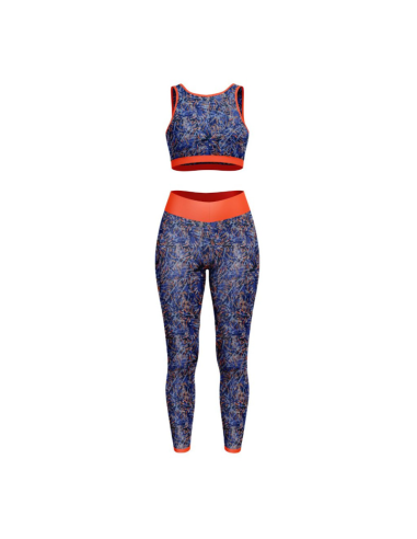 Lycra-Badeanzugstoff - Fizyle Blau und Orange