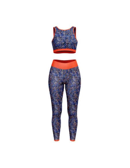 Lycra-Badeanzugstoff - Fizyle Blau und Orange