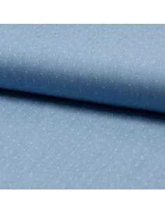 Viskose Chambray Plumetis Stoff - Himmelblau