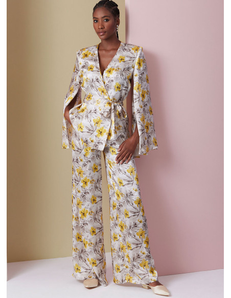 Oberteil-Schnittmuster, Morgenmantel und Hose - Vogue 2020