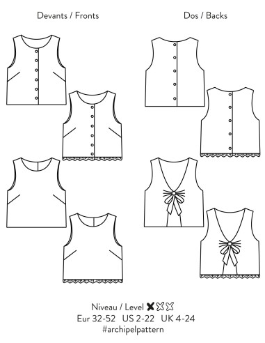 Archipel-Top-Muster - Atelier Scämmit