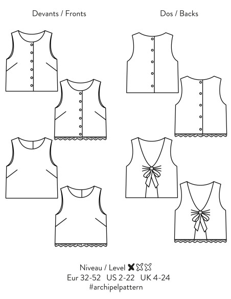 Archipel-Top-Muster - Atelier Scämmit